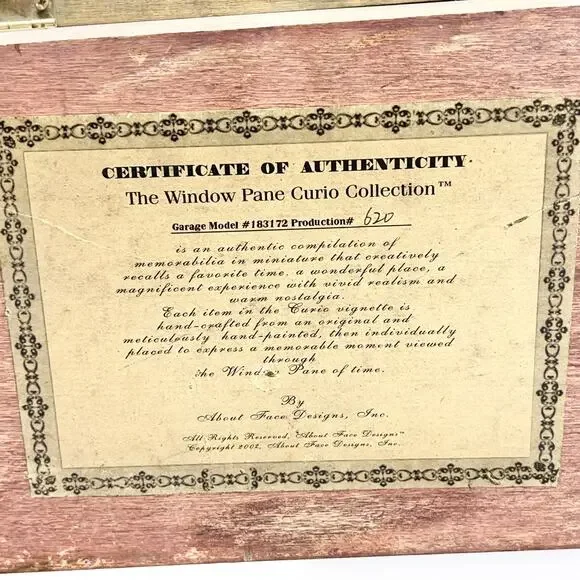 The Window Pane Curio Collection Mustang Car Garage Miniature Model Diorama 2002 - Picture 12 of 16